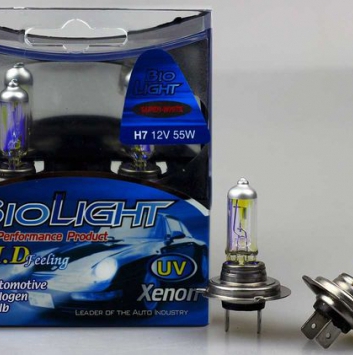К-т галогеновых лампочек H7 12V (ALL WEATHER) Biolight CASE (2шт)