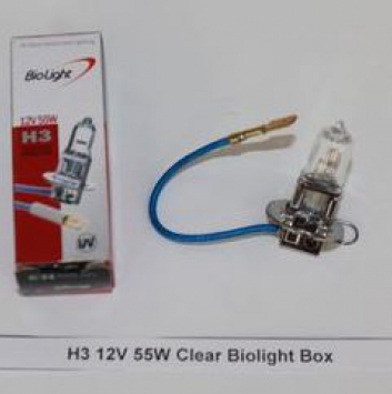 Галогеновая лампочка H3 12V 55W Clear Biolight Box