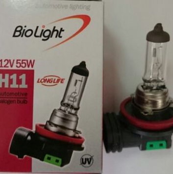 Галогеновая лампочка H11 12V 55W LL Clear Biolight Box