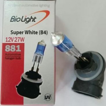 Галогеновая лампочка S/W(B4) H27(881) 12V 27W Biolight Box