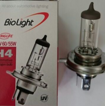 Галогеновая лампочка H4 (P43T) 12V 60/55W LL Clear Biolight Box