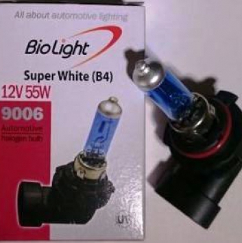 Галогеновая лампочка S/W(B4) 9006 12V 55W Biolight Box